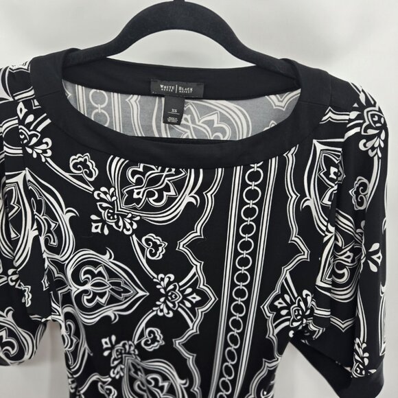 White House Black Market Blousson Wide Sleeve Tunic Top Size XS - Picture 2 of 10